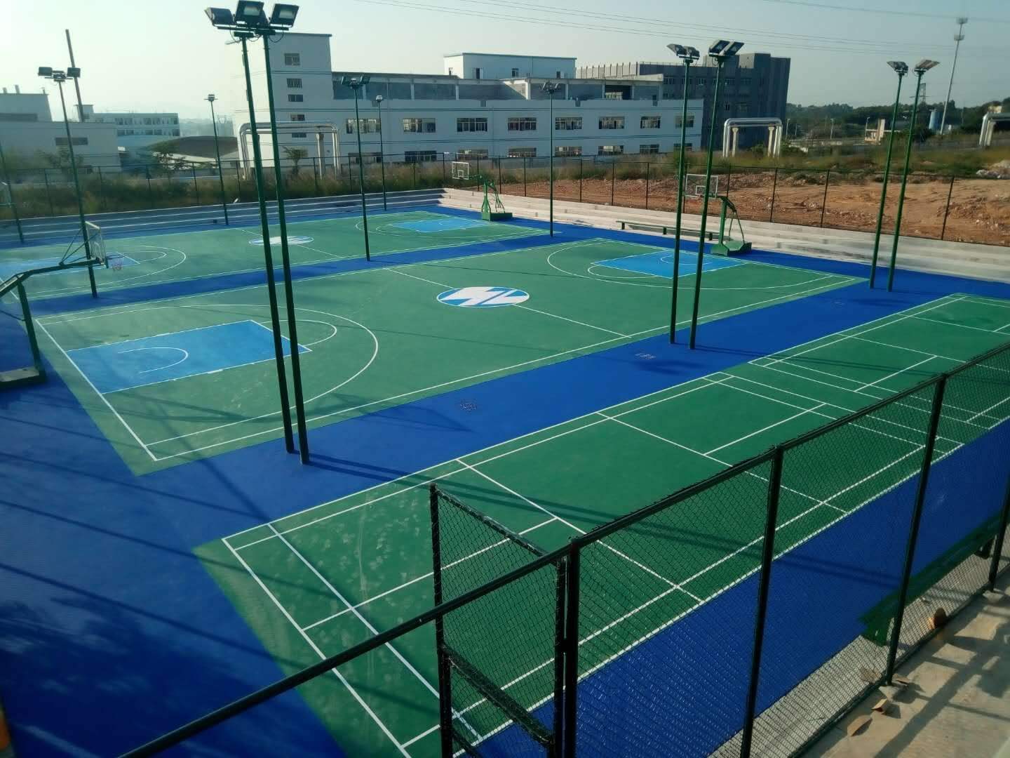 硅PU网球场