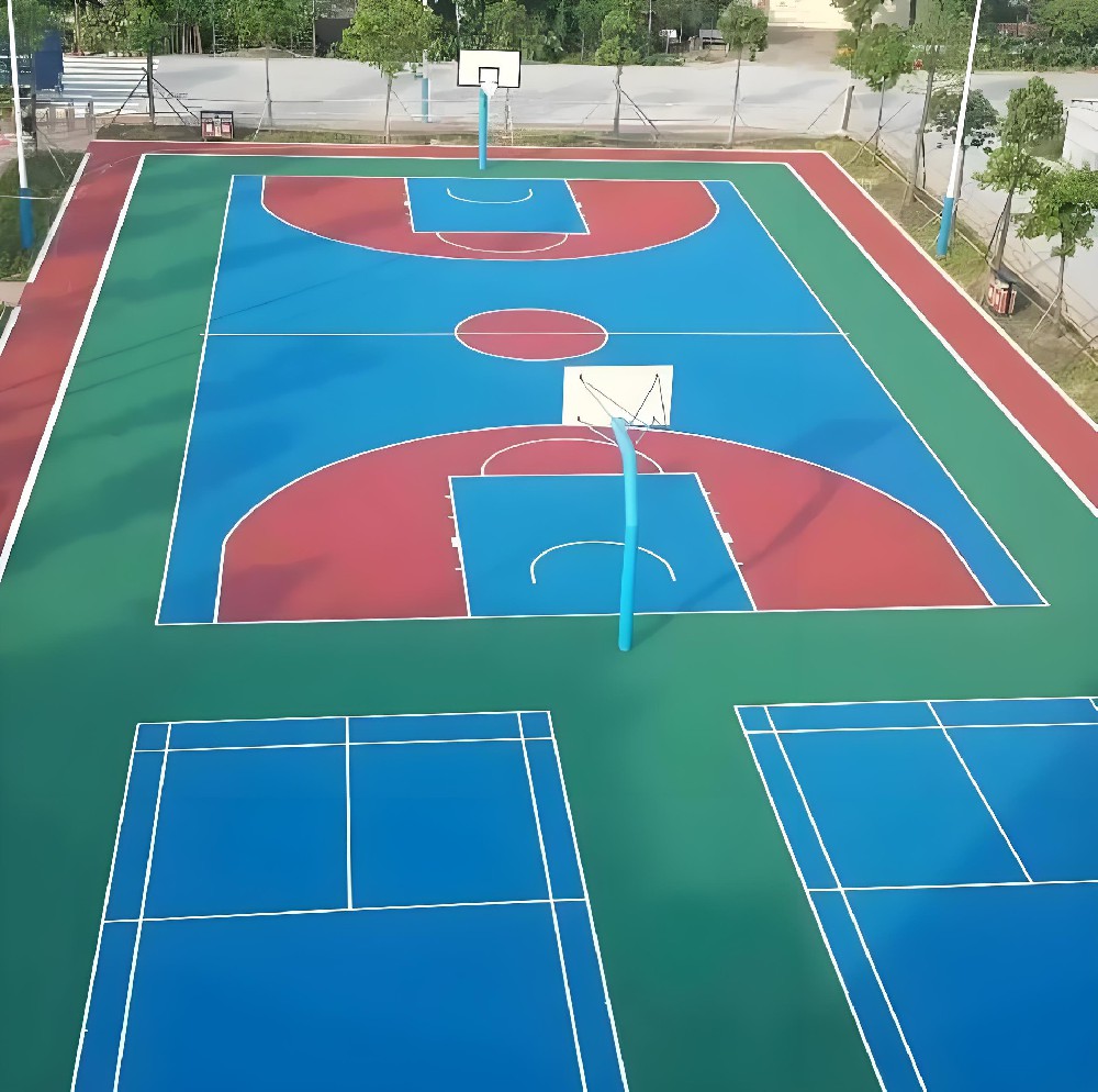 硅PU球场弹性层 硅PU球场弹性层