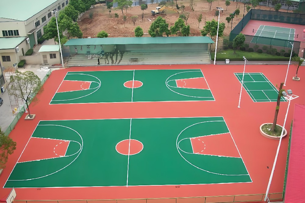 硅pu篮球场材料